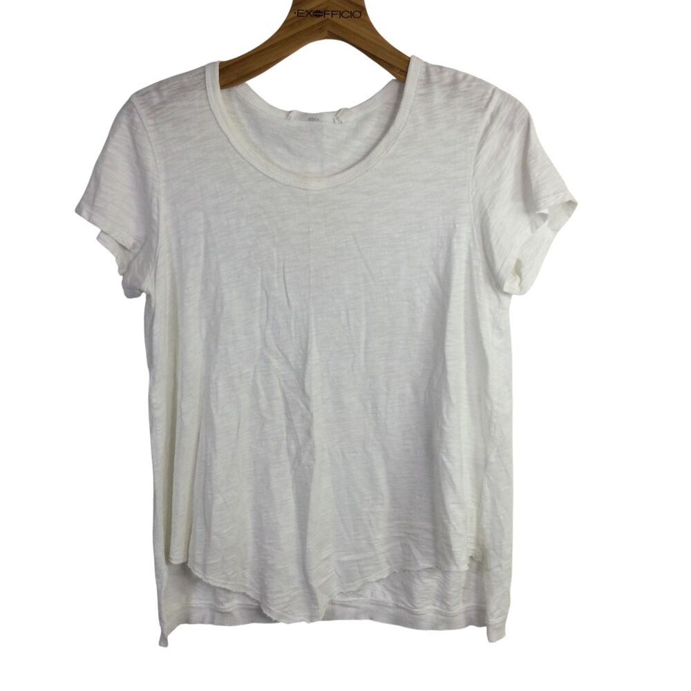 Wilt Womens Scoop-Neck T-Shirt Stretch Casual Short Sleeves White Size Large